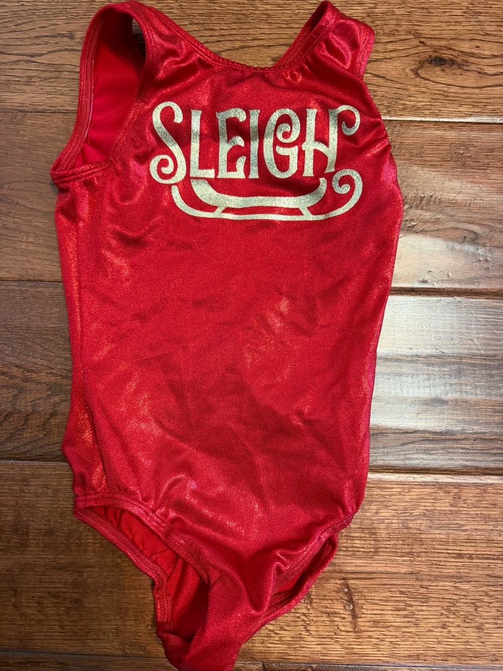 Red 'Sleigh' Kids One-Piece Swim Suit